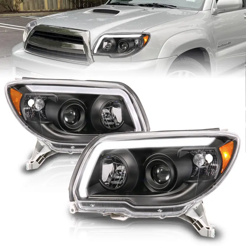 Anzo 06-09 Toyota 4 Runner Projector Headlights Plank Style - Black 1