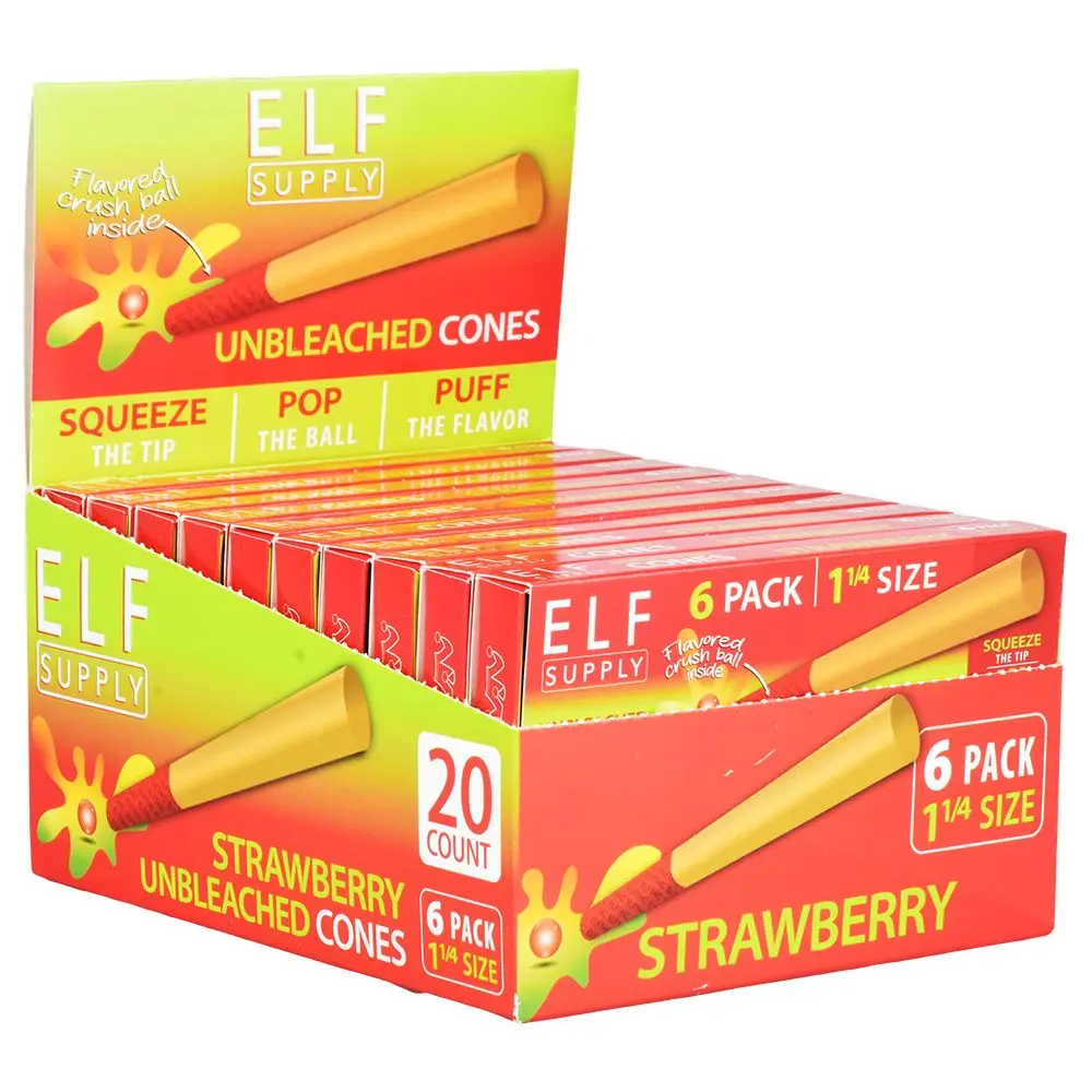 Elf Supply Unbleached Flavor Pop Pre-Rolled Cones | 1 1/4 | 6Pc | 20Pk 5