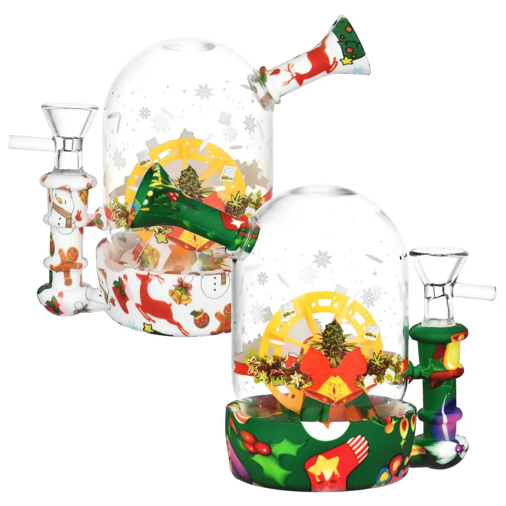 Christmas Waterwheel Bell Jar Water Pipe - 4.5" / 14Mm F 1