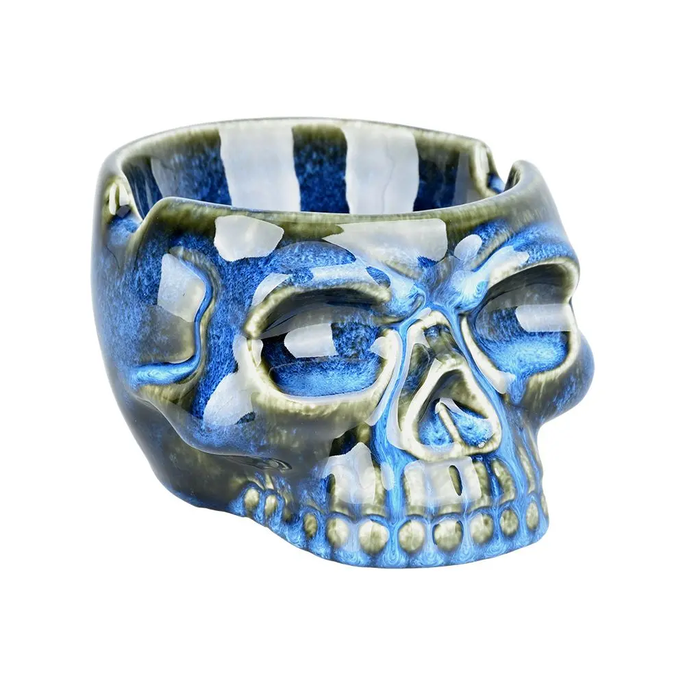 Glazed Skull Ashtray - 4.75" 1