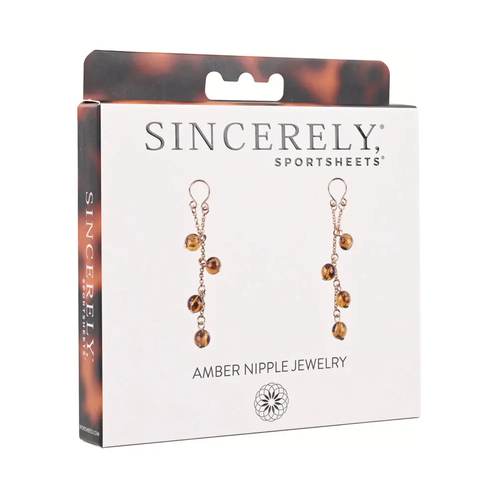 Sincerely, Sportsheets Amber Adjustable Nipple Jewelry Tortoiseshell 1