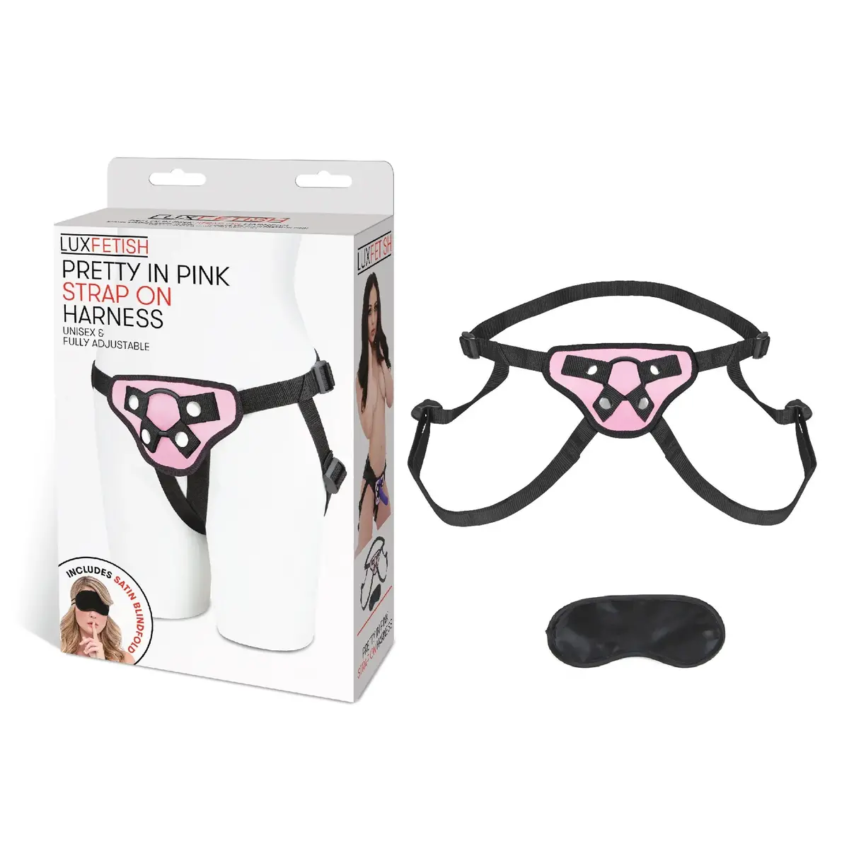 Lux Fetish Pretty In Pink Strap-On Harness 1