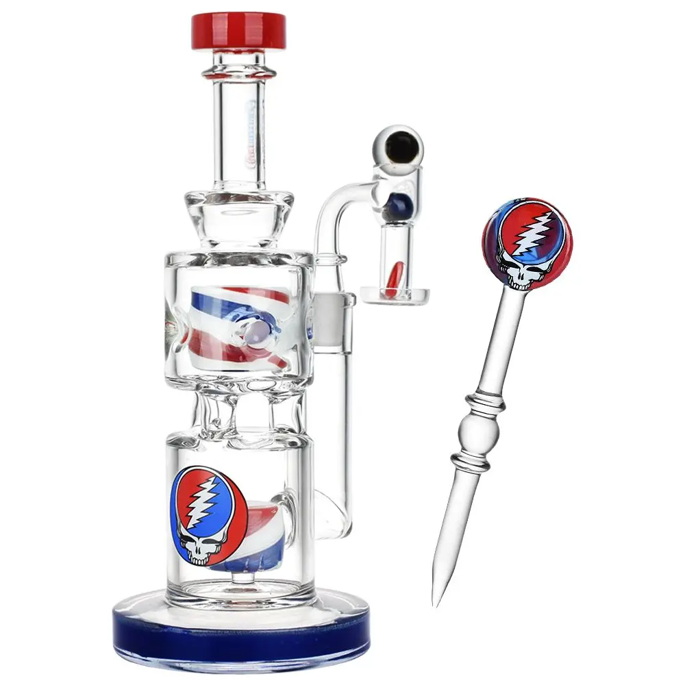Grateful Dead X Pulsar Stealied Out Dab Rig Set - 9" / 14Mm F 1