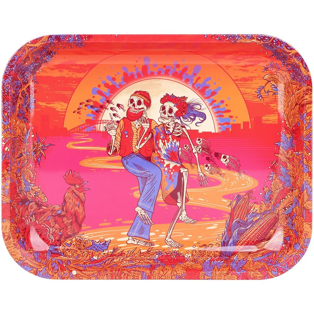 Grateful Dead X Pulsar Large Metal Rolling Tray - Sunset Dance / 13"X11" 1