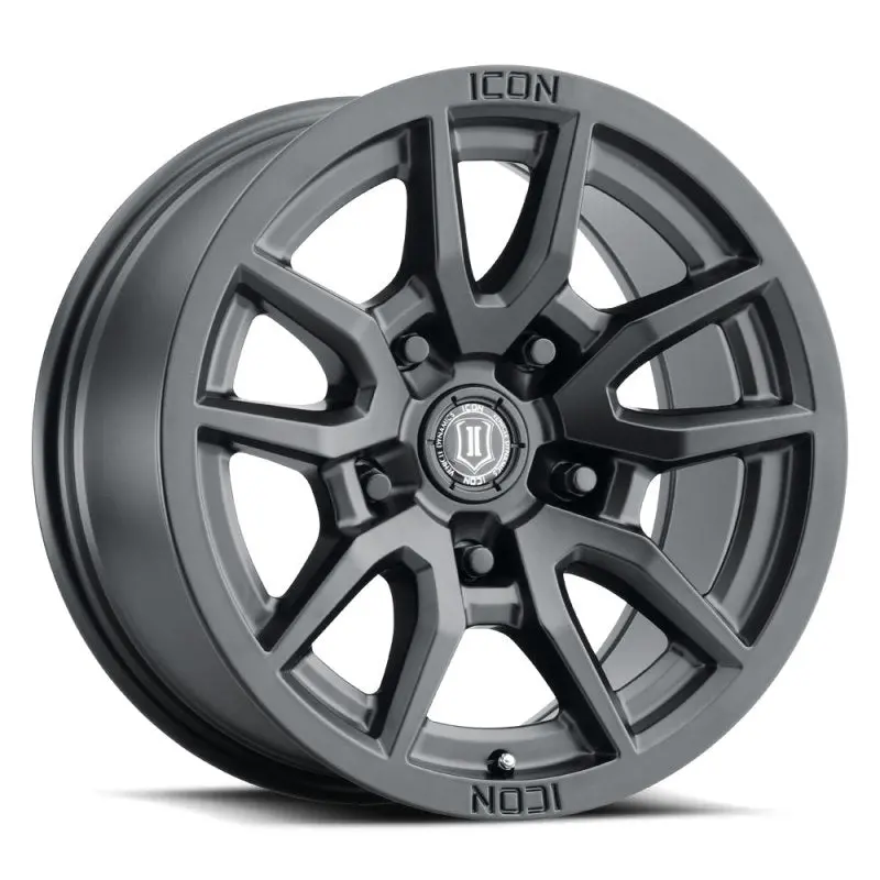 Icon Vector 5 17X8.5 5X150 25Mm Offset 5.75In Bs 110.1Mm Bore Satin Black Wheel 1