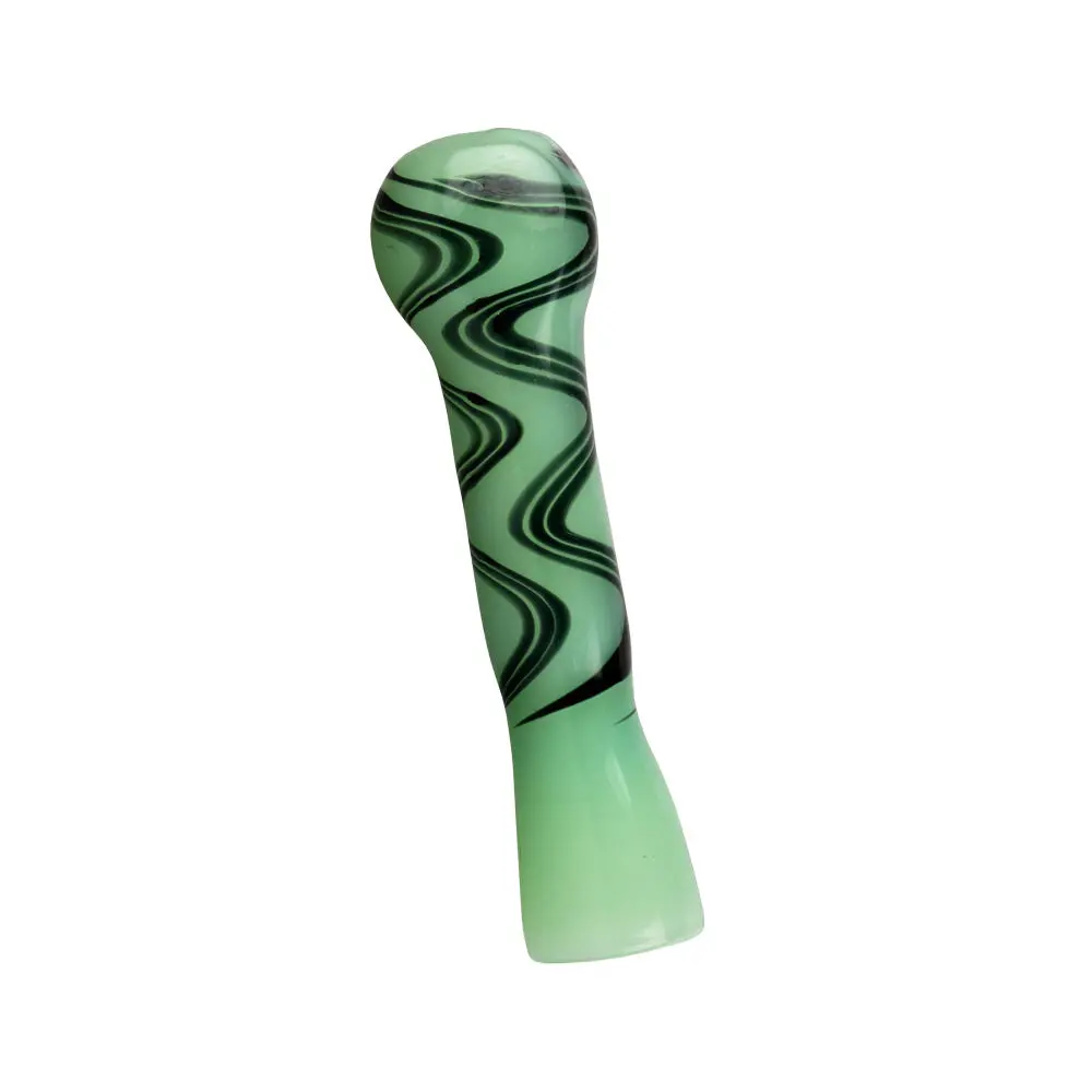 Jade Green Black Wave Chillum 1