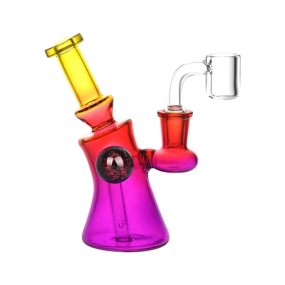 Rainbow Sorcery Dab Rig W/ Dichro Marble - 5.25"/14Mm F 1
