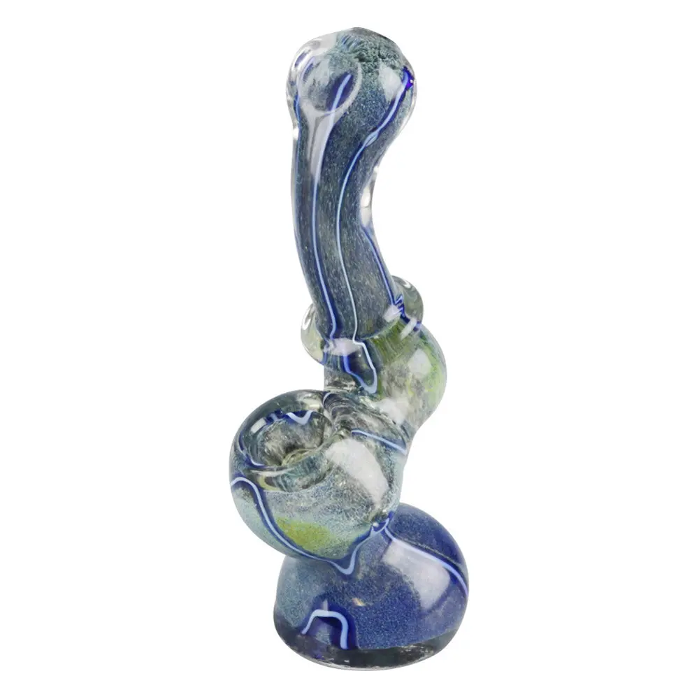 Worked Fritted Bubbler Hand Pipe 1