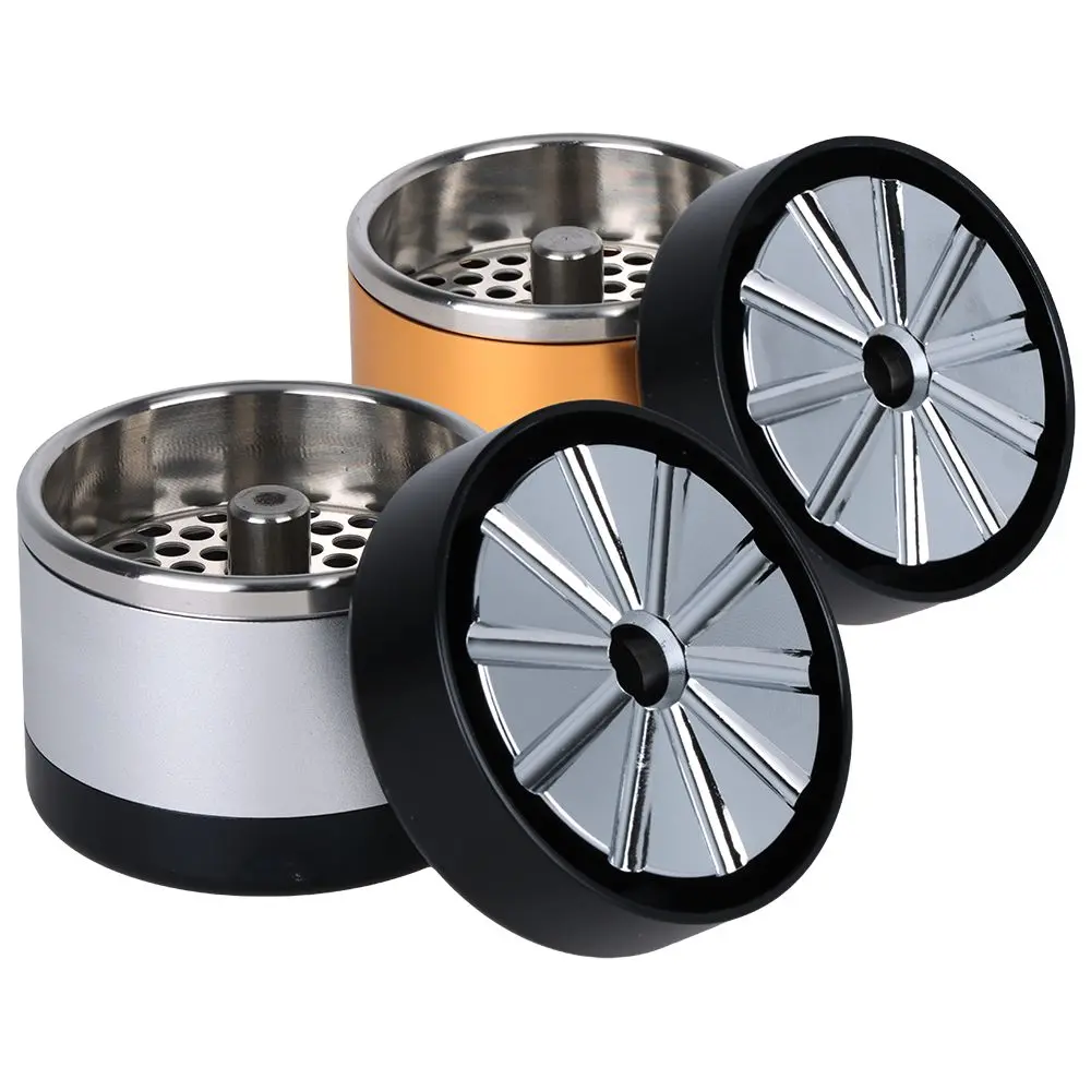 Aluminum Manually Operated Herb Mill - 5Pc / 2.5" / Colors Vary 1