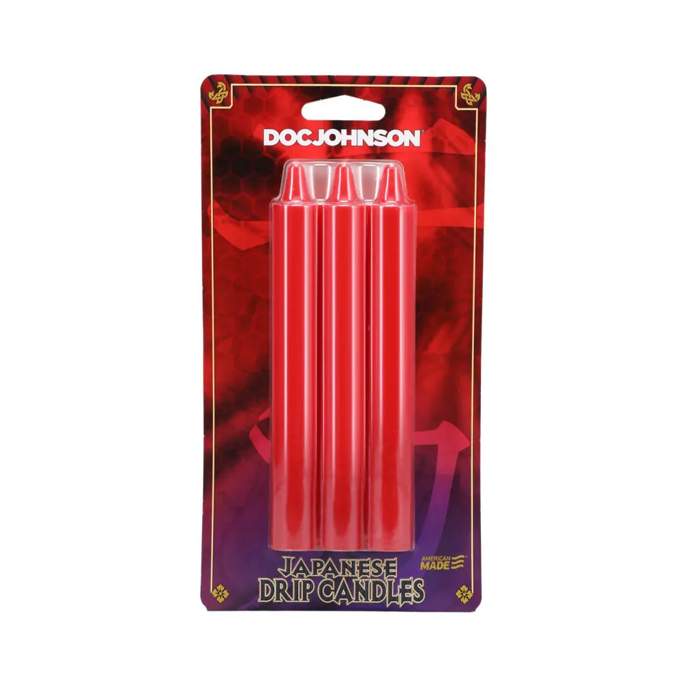 Japanese Drip Candles 3-Pack Red 1
