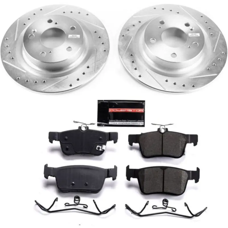 Power Stop 17-19 Honda Civic Rear Z23 Evolution Sport Brake Kit 1