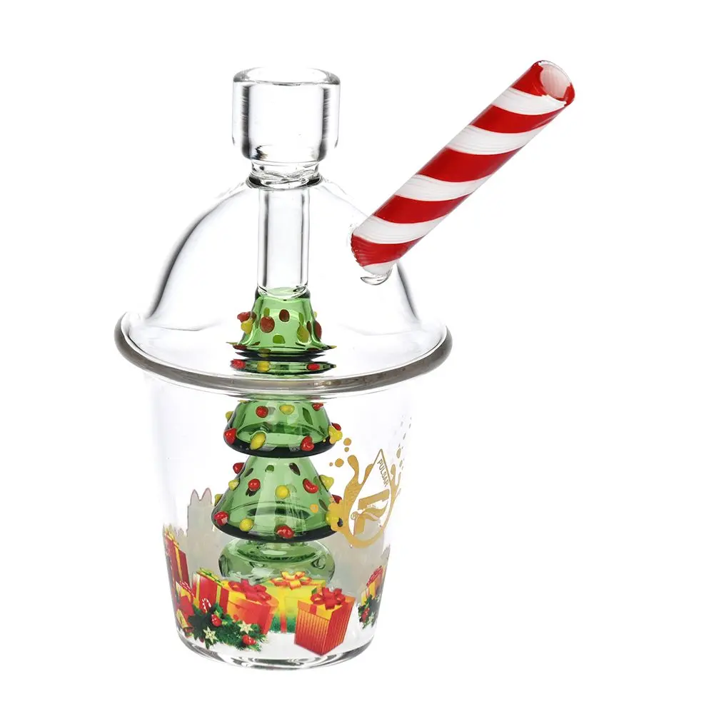 Pulsar Christmas Tree Glass Bubbler Pipe - 6" 1