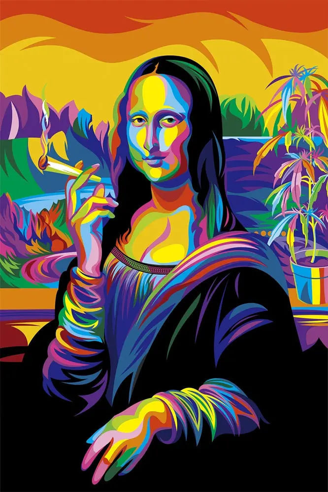 Bob Weer "Mona Lisa"  6.1" X  8.1" 85 Piece Puzzle In Black Chipboard Box 1