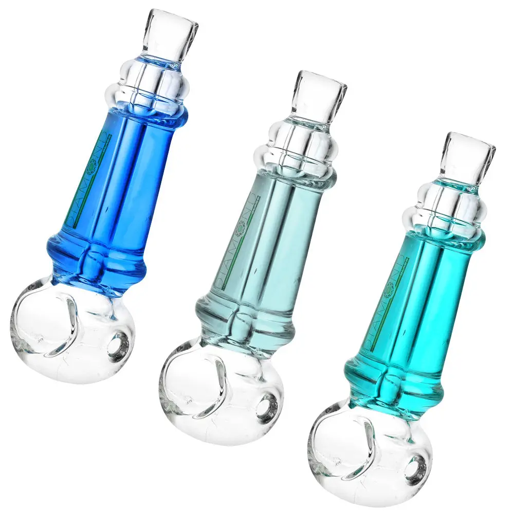 Diamond Glass Glycerin Spoon Pipe - 5" / Colors Vary 1