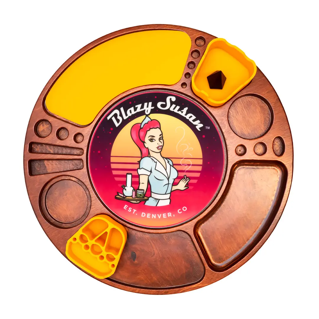 Blazy Susan Spinning Rolling Trays 14