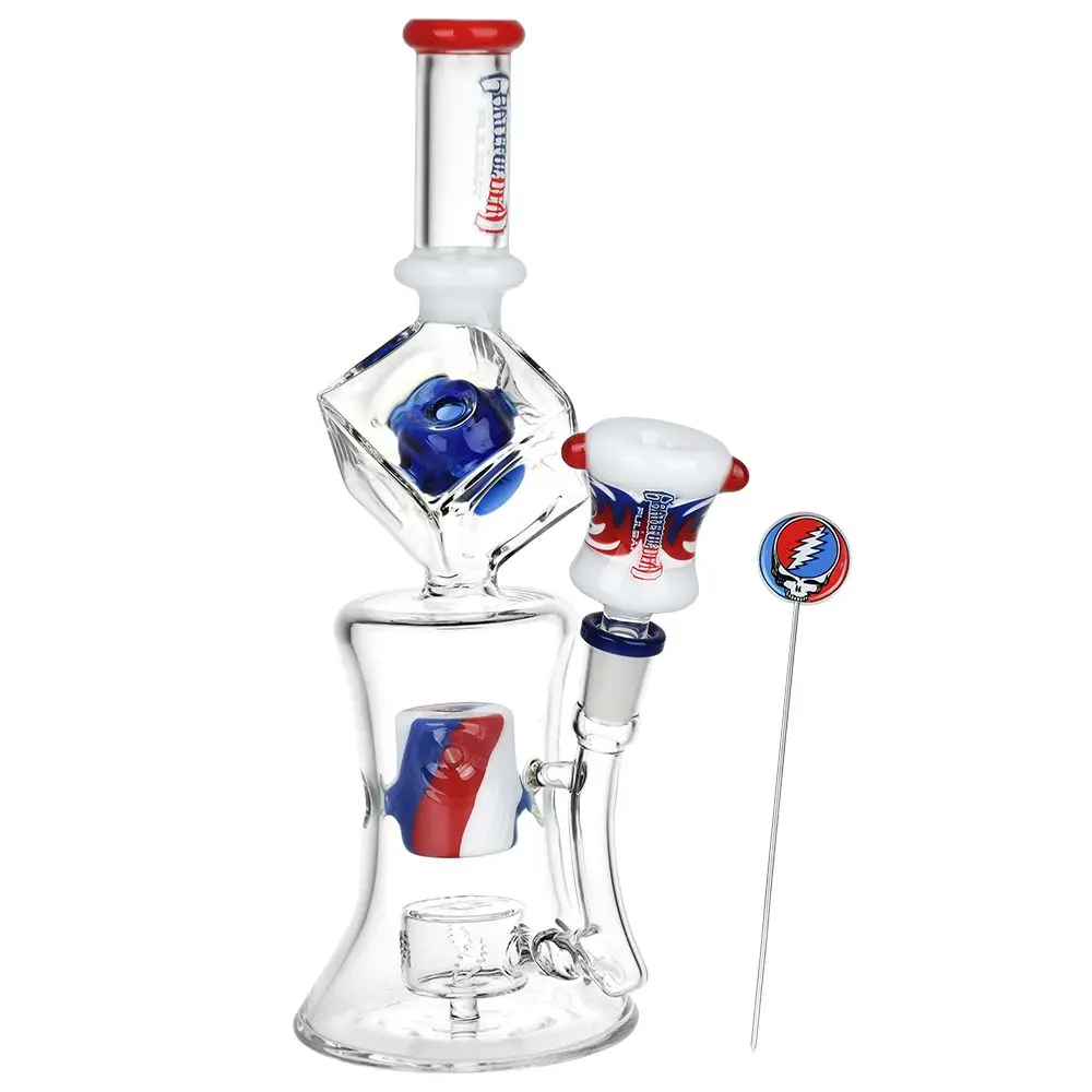 Grateful Dead X Pulsar Tesseract Hypercube Glass Water Pipe 1