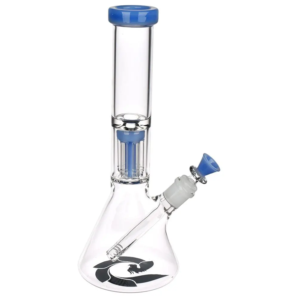Glass House Flathead Perc Beaker - 12" / 14Mm F / Colors Vary 2