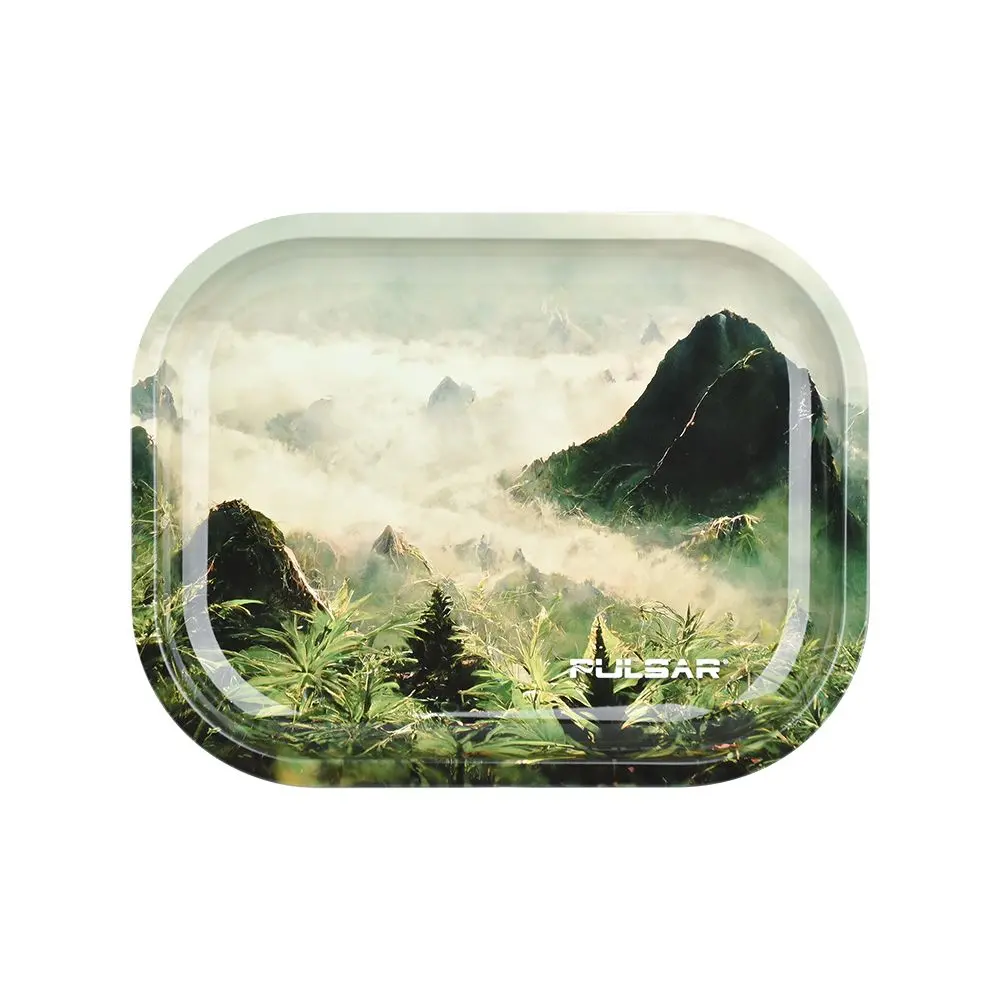 Pulsar Mini Metal Rolling Tray - Sacred Valley / 7"X5.5" 1