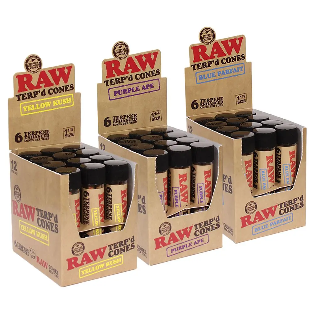 Raw Terp'd Cones | 1 1/4 | 6Pc | 12Pk 1