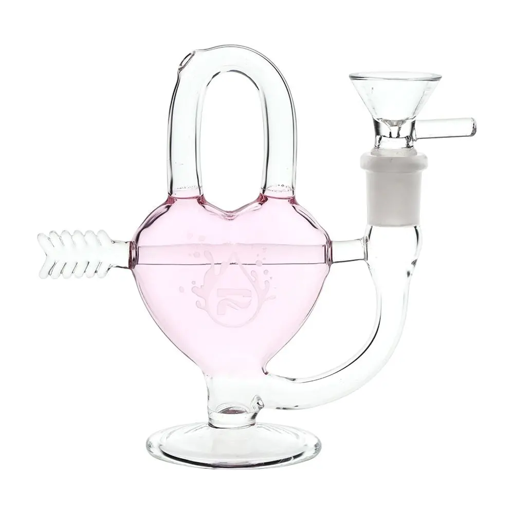 Pulsar Arrow Heart Glass Water Pipe - 5" / 14Mm F 1