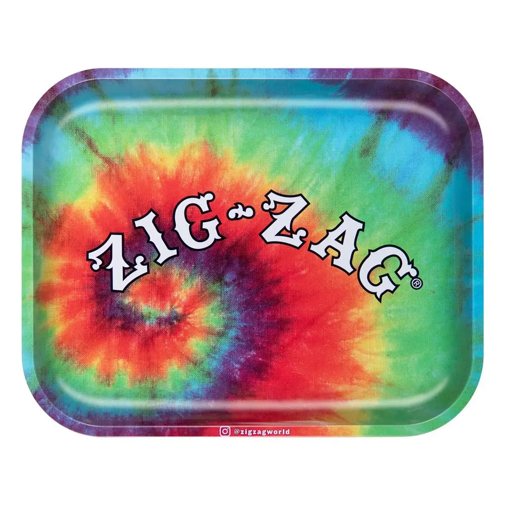 Zig Zag Large Metal Rolling Tray | Tie-Dye 1