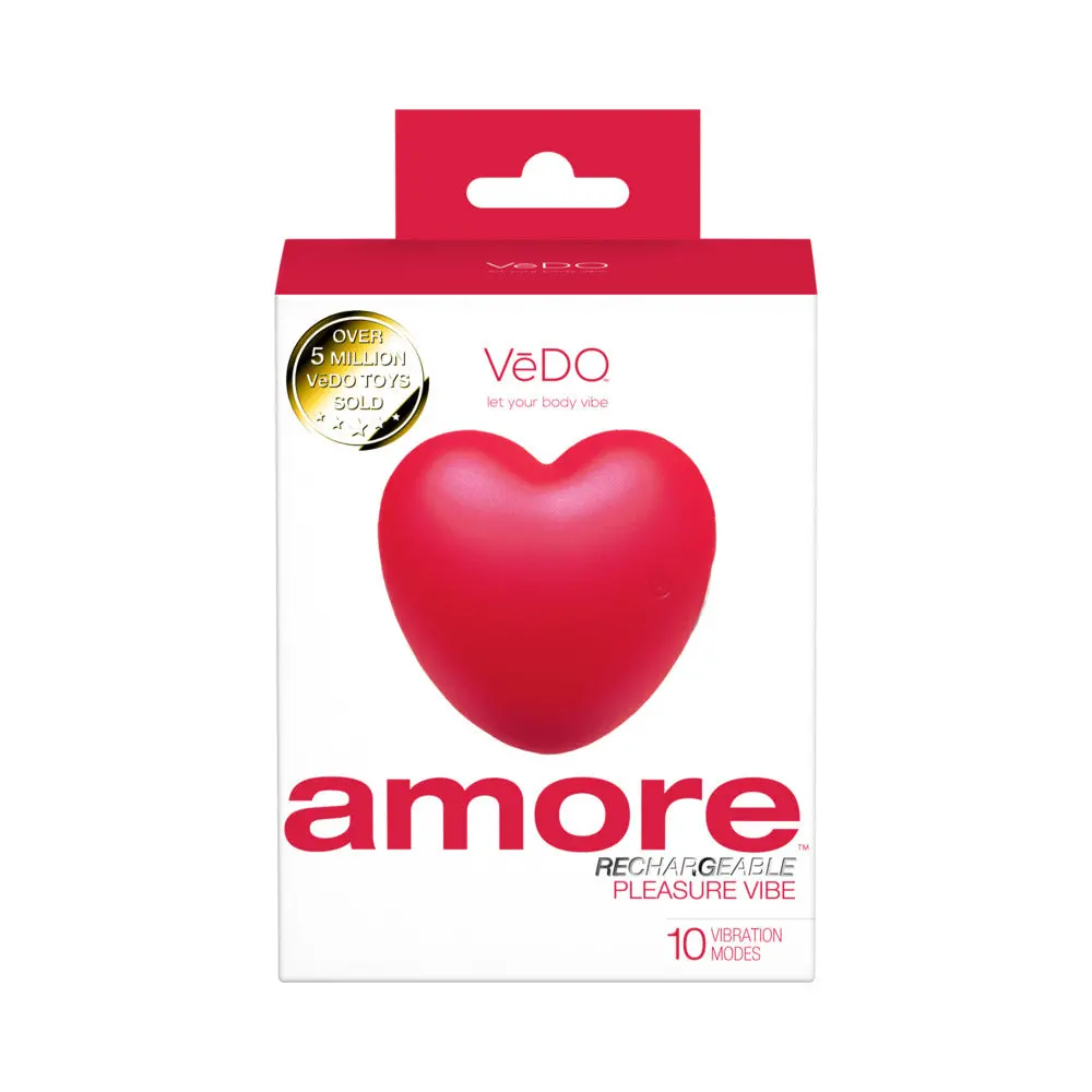 Vedo Amore Rechargeable Pleasure Vibe Red 1