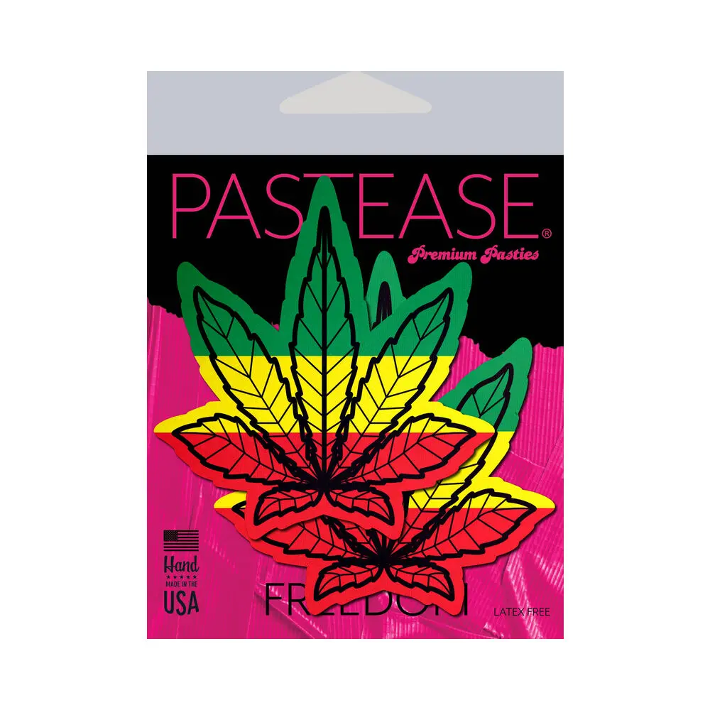 Pastease Indica Pot Leaf: Rasta Weed Nipple Pasties 1