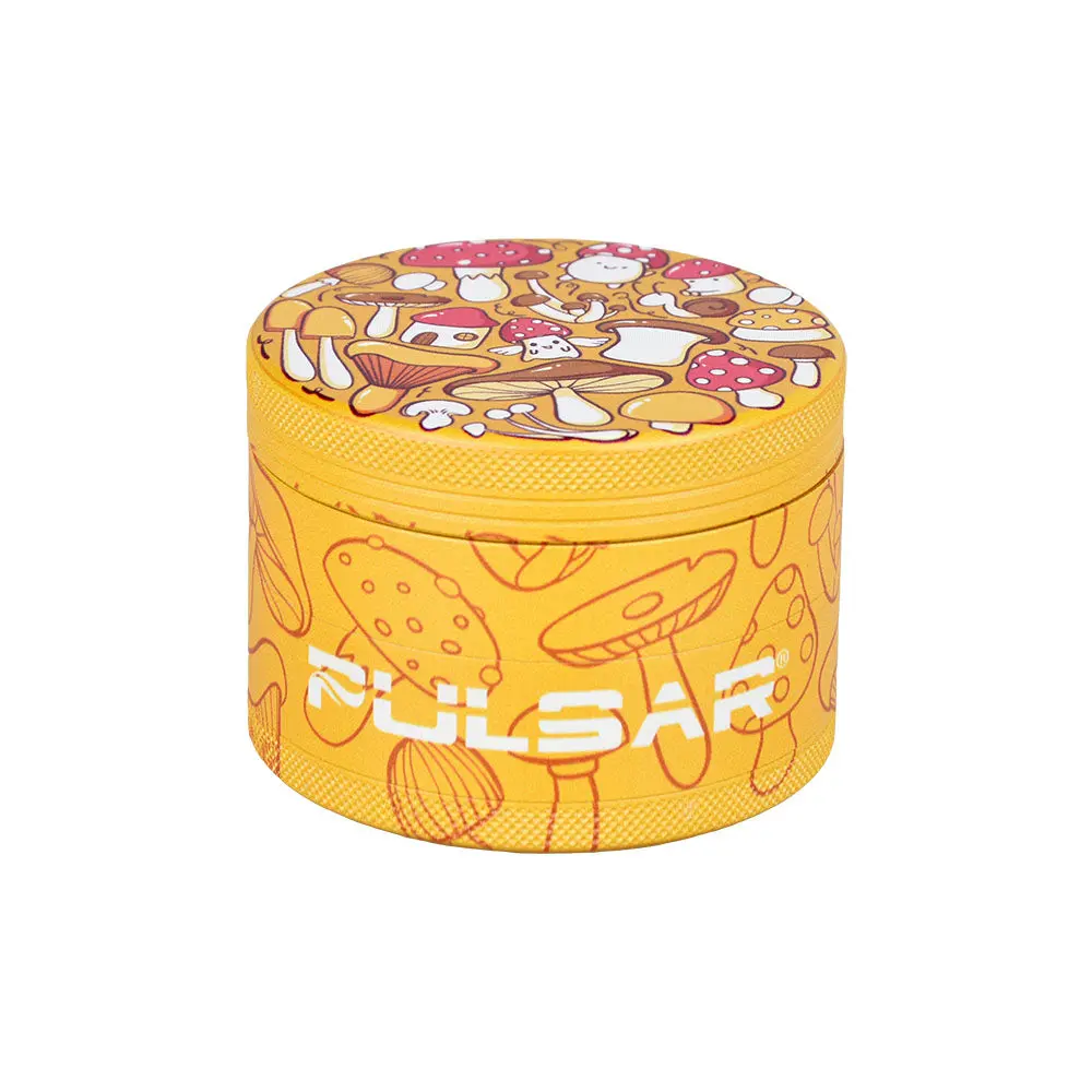 Pulsar Design Series Grinder With Side Art - Fungiside / 4Pc / 2.5" 1