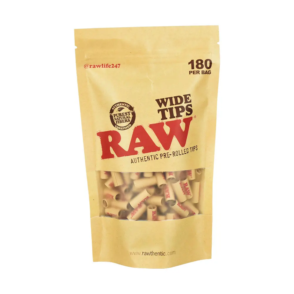 Raw Pre-Rolled Wide Tips 180Pc 1