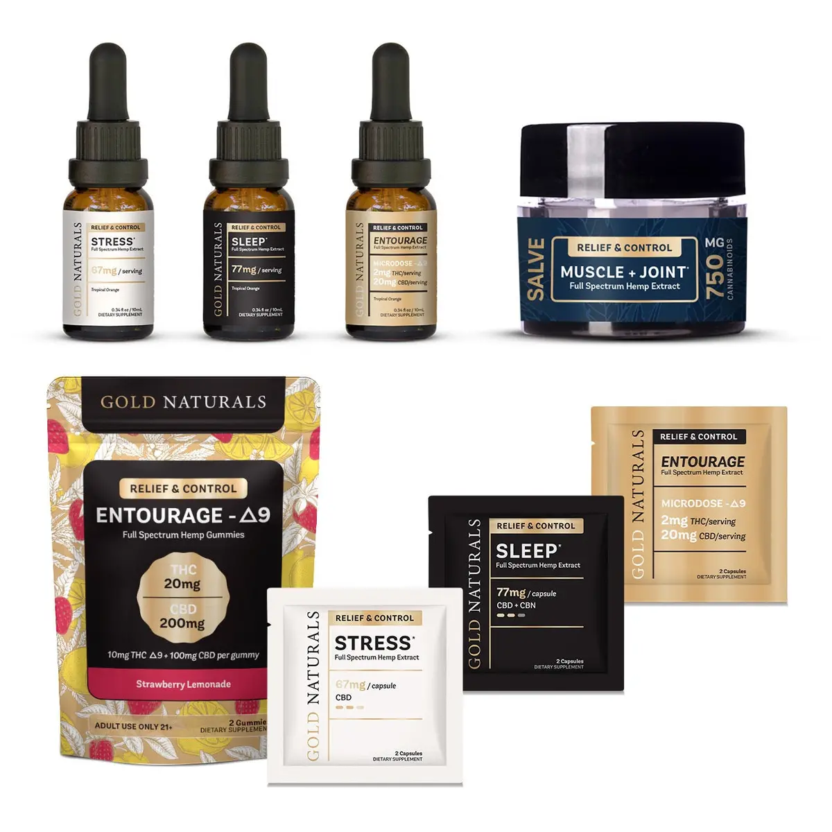 Gold Naturals Sample Kit- Family Of Products 3