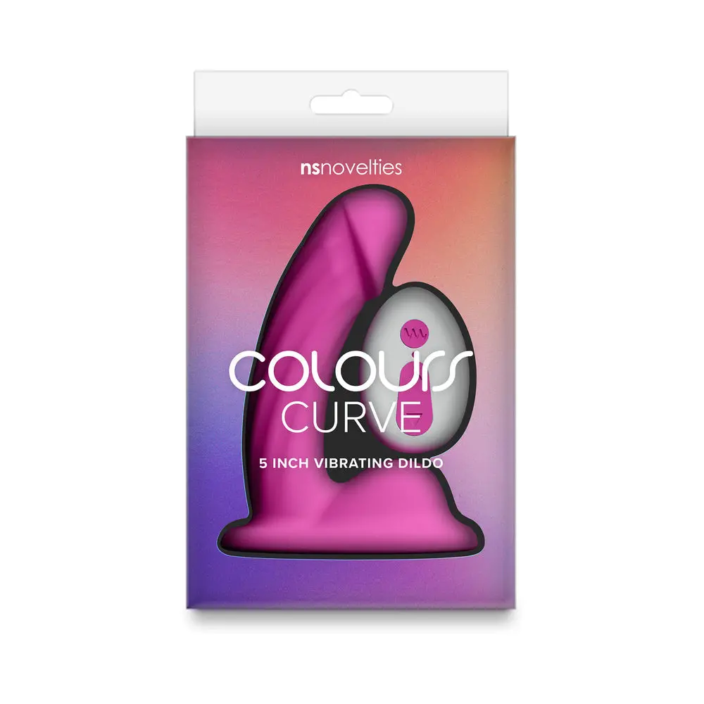 Colours Curve Vibrating 5 In. Dildo Pink 1