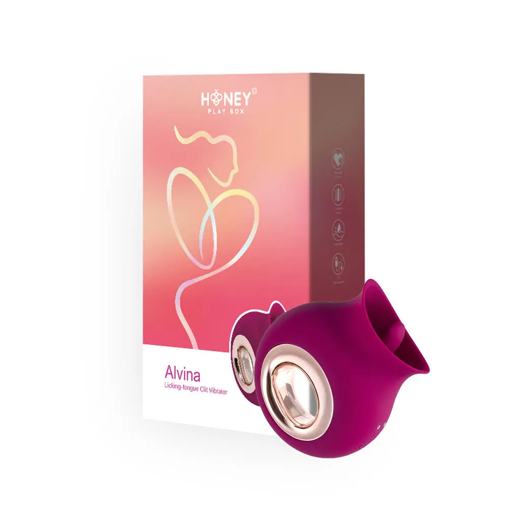 Honey Play Box Alvina Luxury Tongue Licking Clitoral Vibrator Magenta 1