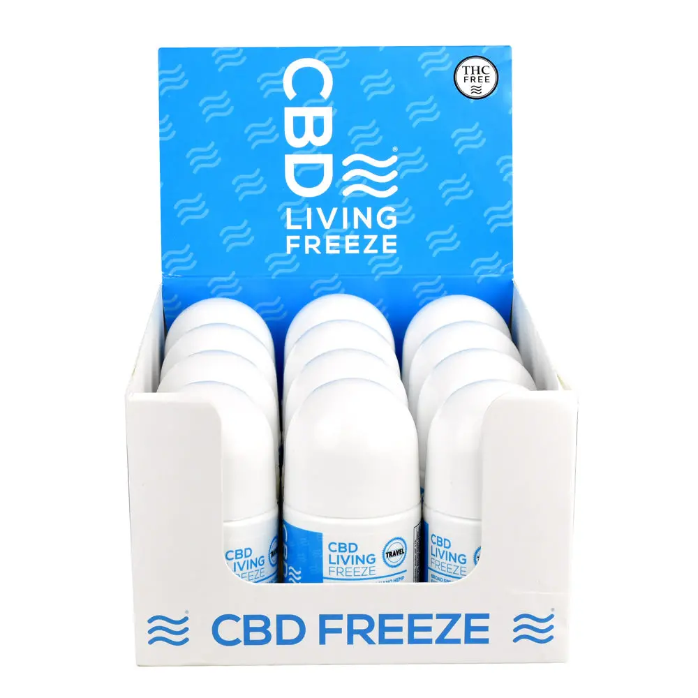 Cbd Living Travel Freeze Topical - 1Oz / 100Mg 12Pc Display 1