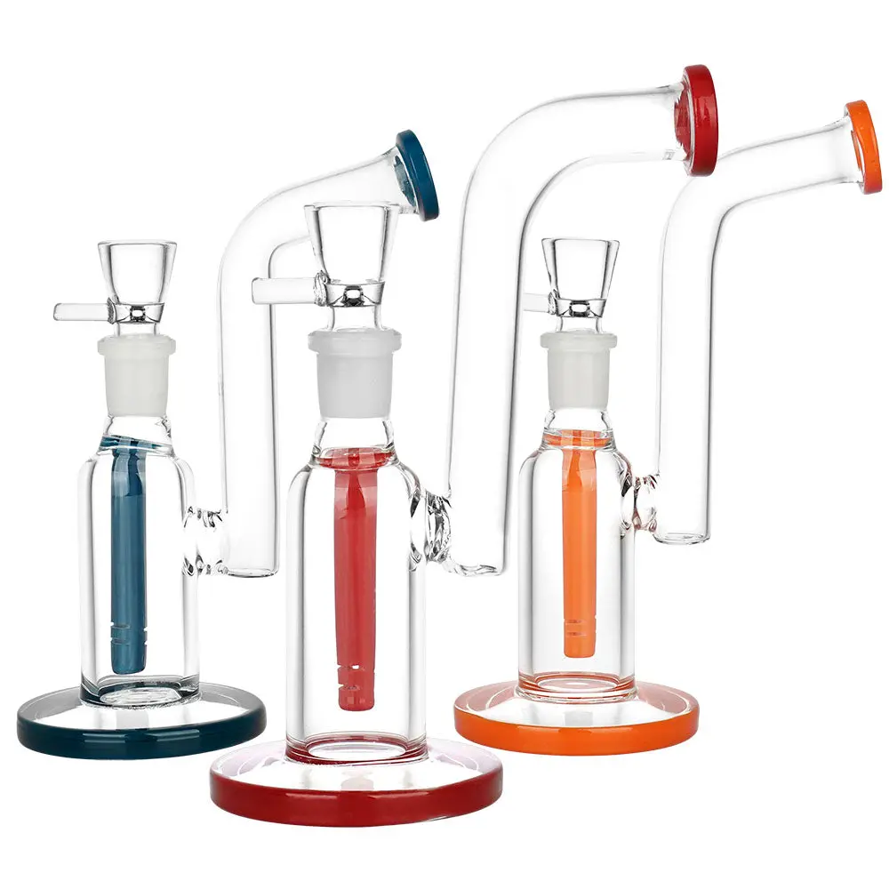Test Tube Bent Neck Water Pipe - 6" / 14Mm F / Colors Vary 1
