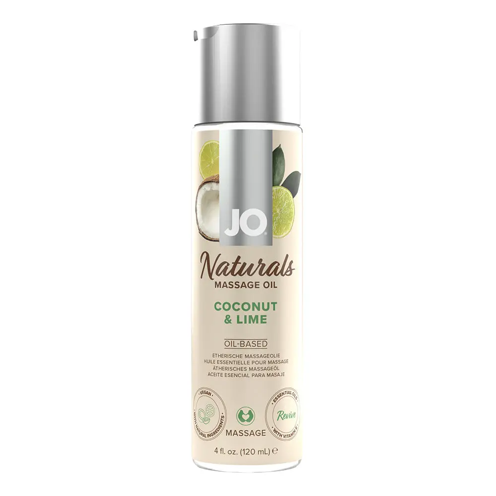 Jo Naturals Massage Oil Coconut & Lime 4 Oz. 1