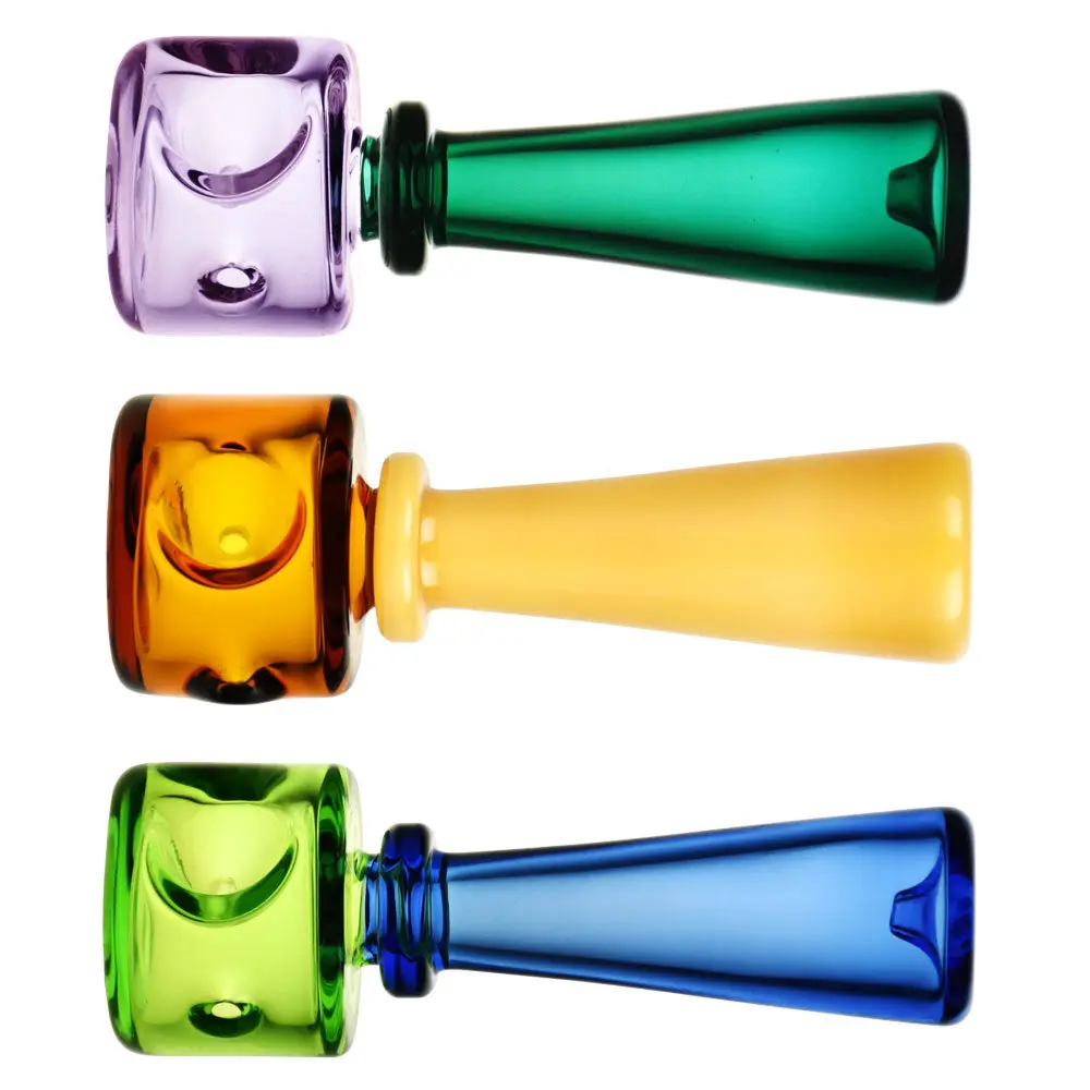 Pulsar Stacked Geometric Hand Pipe - 4.25" / Colors Vary 1