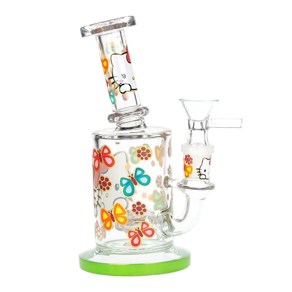Salutations Hello Kitty Glass Water Pipe | 6.25" | 14Mm F 1