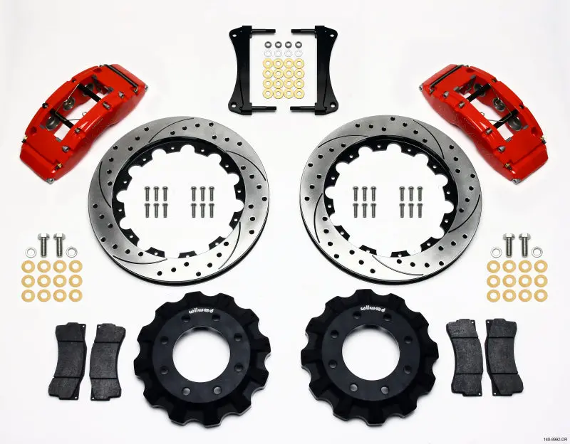 Wilwood Tc6r Front Kit 16.00In Drilled Red 1999-2014 Gm Truck/Suv 1500 1