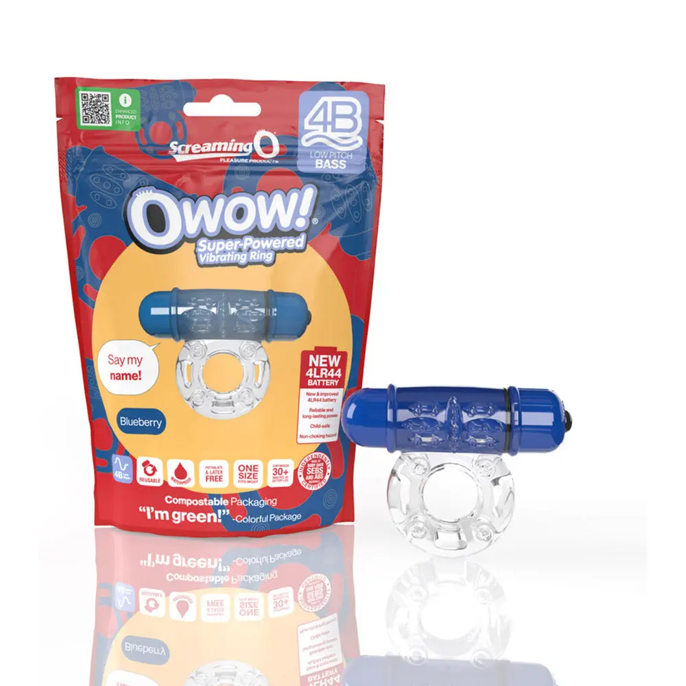 Screaming O 4B Owow Vibrating Cockring Blueberry 1