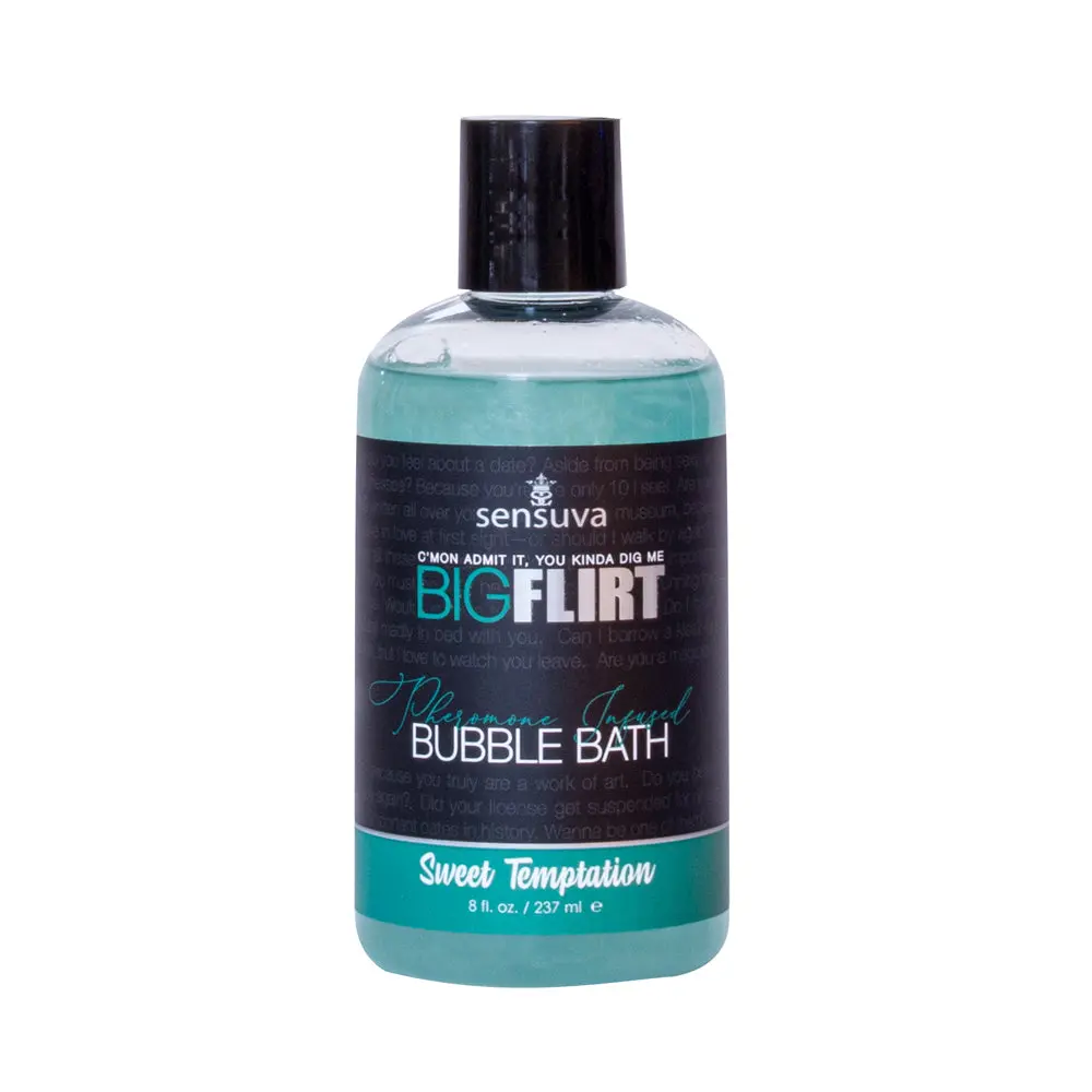 Sensuva Big Flirt Pheromone-Infused Bubble Bath Sweet Temptation 8 Oz. 1