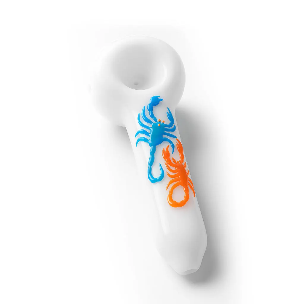 Scorpion Glass Clay Hand Pipe 1