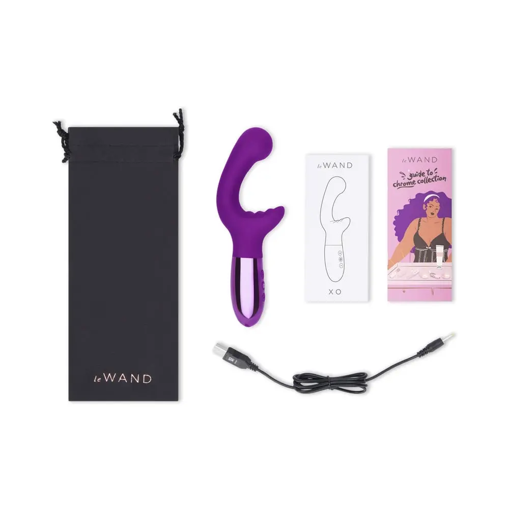 Le Wand Xo Rechargeable Double-Motor Wave Silicone Dual Stimulation Vibrator Dark Cherry 1