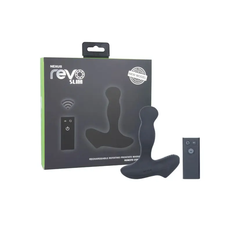Nexus Revo Slim Remote Control Rotating Prostate Massager - Black 1
