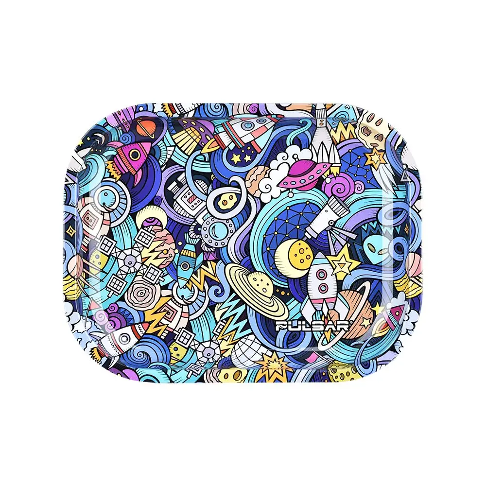 Pulsar Mini Metal Rolling Tray - Space Junk / 7"X5.5" 1
