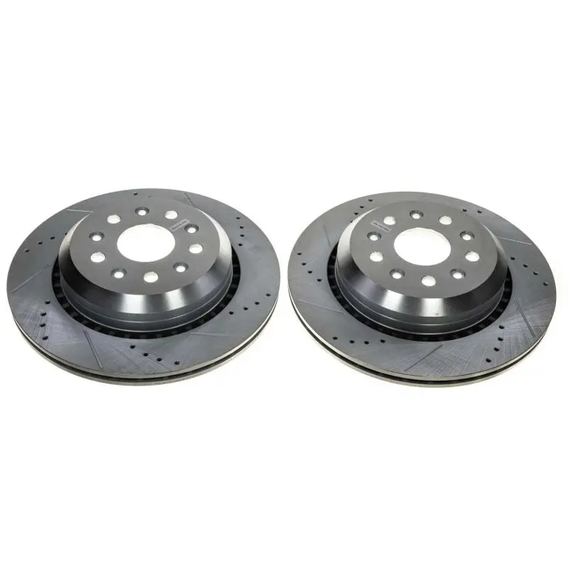 Power Stop 20-21 Jeep Gladiator Rear Evolution Drilled & Slotted Rotor - Pair 1