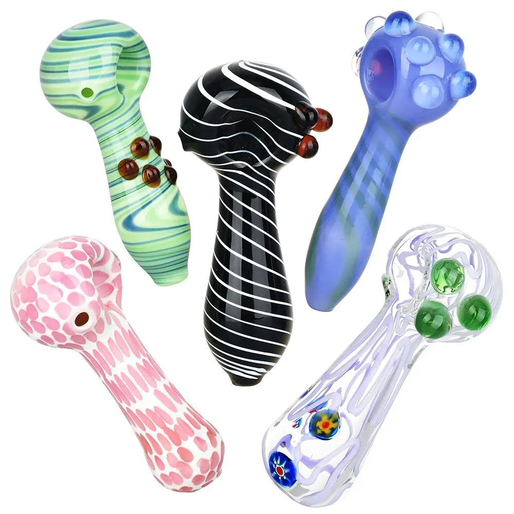 Refined Assortment Glass Spoon Pipes - 4.25" 10Ct 1