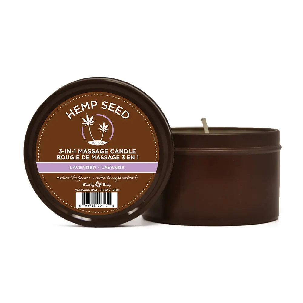Earthly Body Massage Candle Lavender 6.8Oz 1