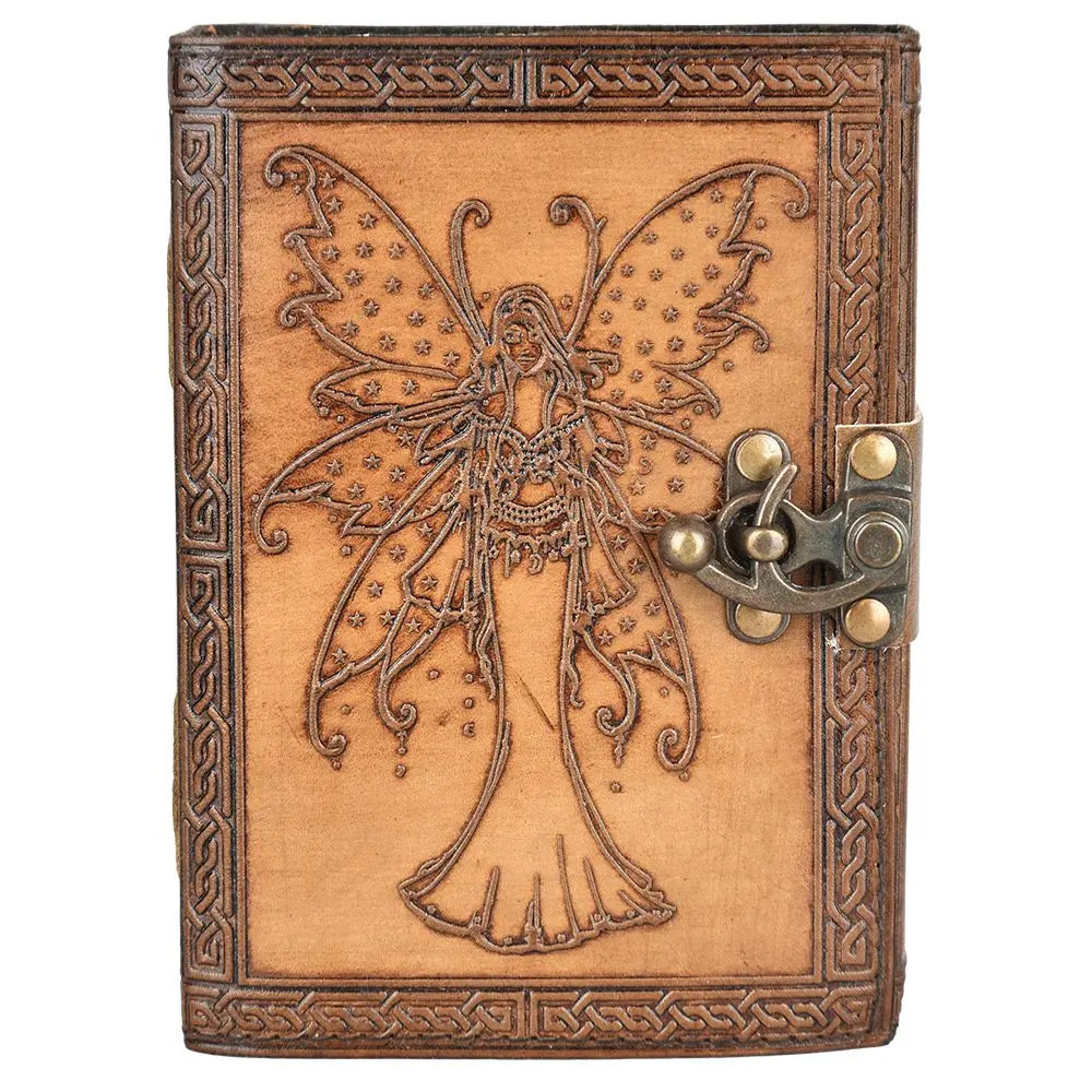 Fairy Guardian Embossed Leather Journal - 7" X 5" 1