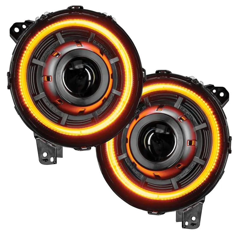 Oracle Jeep Jl/Gladiator Jt Oculus Bi-Led Projector Headlights - Amber/White Switchback See Warranty 1