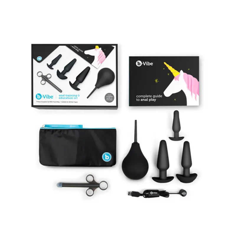 B-Vibe 7-Piece Anal Training & Education Set Black 1